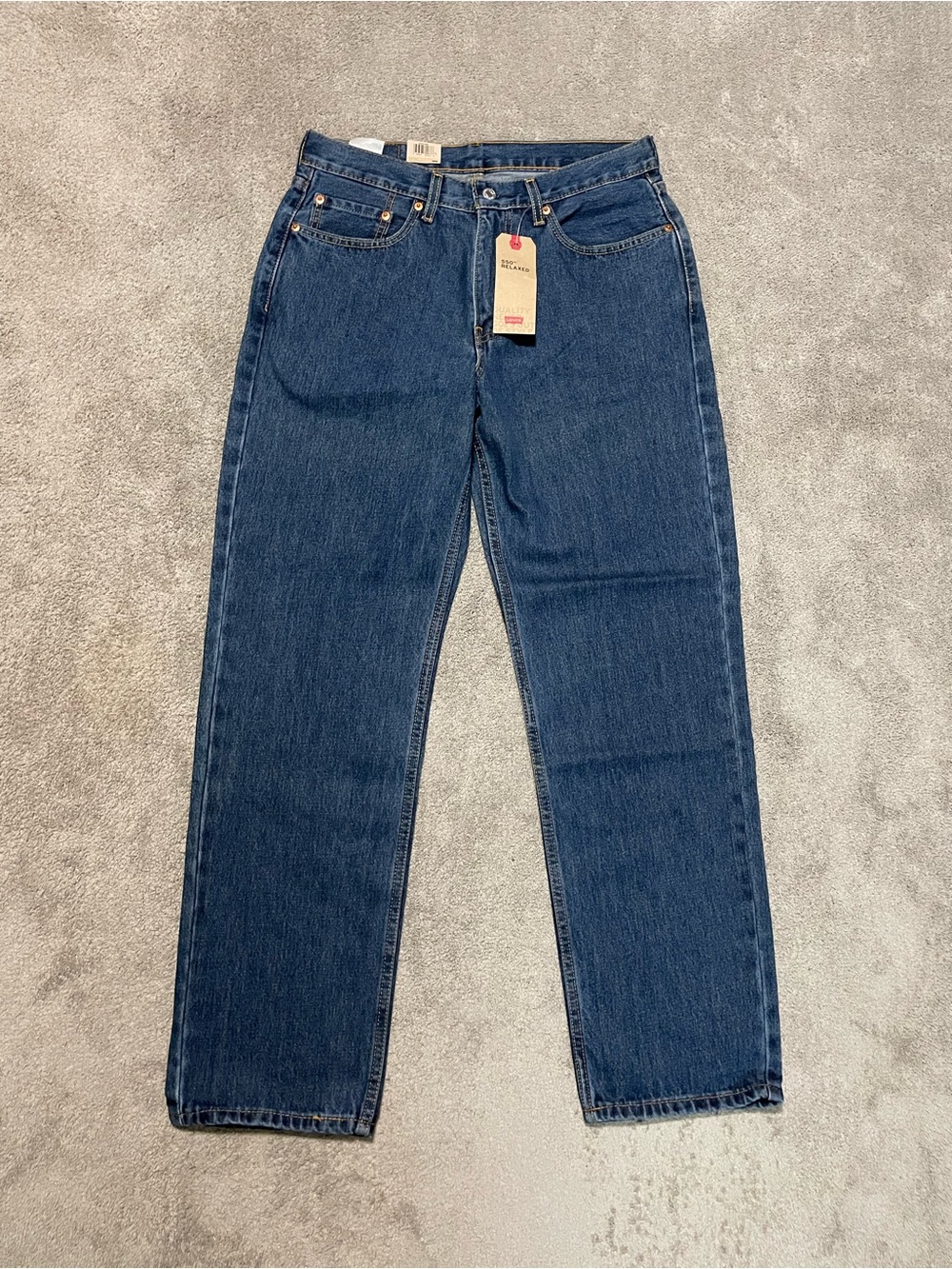 NEW Levi’s 550 Relaxed 32 x 32” Tapered Leg Blue Denim 100% Cotton